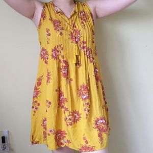 Boho Yellow Floral Dress